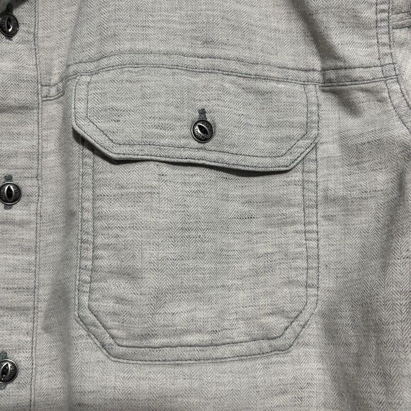 Kuhl Shirt Mens Large Gray Shiftr Granite Long Sleeve Button Up Linen Blend - Picture 9 of 14